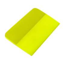 Желтый ракель для работы с антигравийными пленками. Твердость: 70 дюрометров. Размер: 12 cм x 7.5 cм x 0.6 cм.