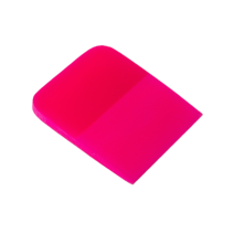 Розовый ракель для работы с антигравийными пленками. Размер: 7.5 cм x 7.5 cм x 0.6 cм.