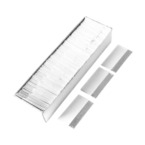 Пластиковые плоские белого цвета 100шт/коробка. Размер: 3.9x1.8 cм.