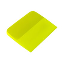 Желтый ракель для работы с антигравийными пленками. Твердость: 70 дюрометров. Размер: 10 cм x 7.5 cм x 0.6 cм.